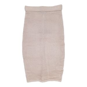 HERA COLLECTION Tanโ Crochet Waffle Pencil Skirt